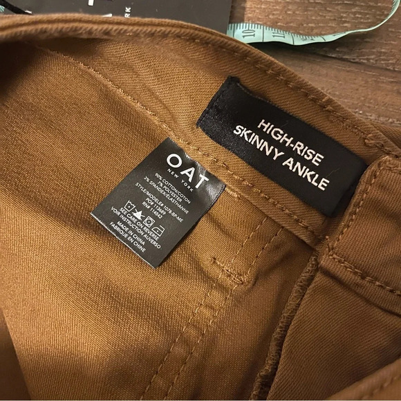 OAT NYC Utility High Rise Cargo Pocket Skinny Ankle Dark Brown Pant 24 - Picture 6 of 9